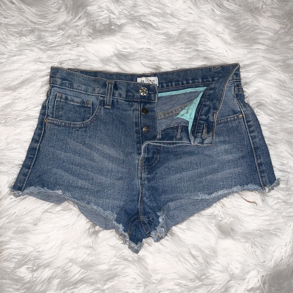 High Rise Jean Shorts